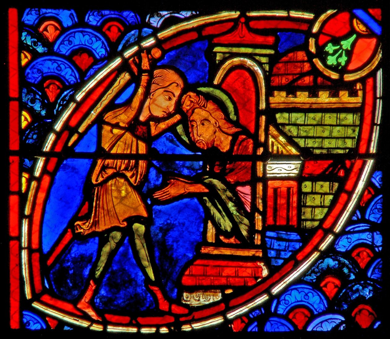 Fenster w20 Darstellung des Todes des Heiligen Johannes des Täufers von French School