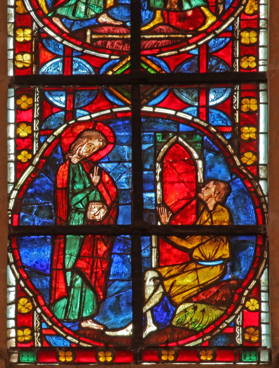 Fenster w210 zeigt St. Jakobus bekehrt Philetus von French School