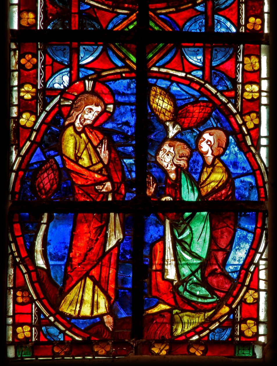 Fenster w210 zeigt die Berufung von St. Jakobus und St. Johannes von French School