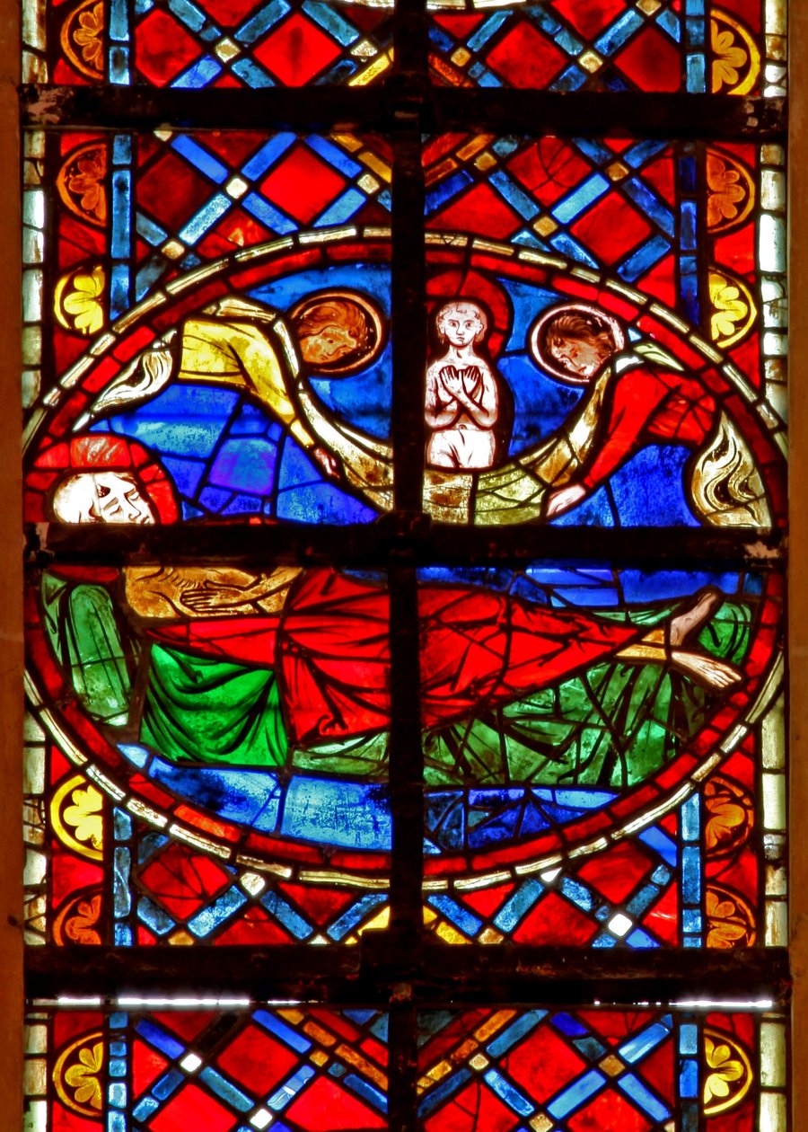 Fenster w211 zeigt die Seele des St. Vincent wird von Engeln getragen von French School