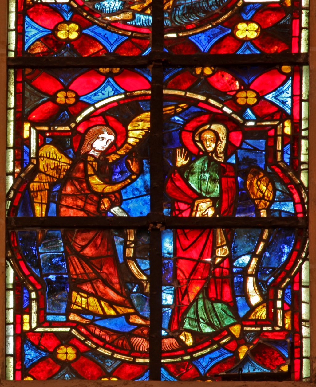 Fenster w212, Darstellung der Verkündigung an Zacharias im Tempel von French School