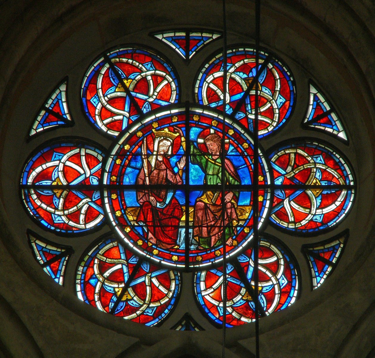 Fenster w216 Darstellung der Krönung der Jungfrau von French School
