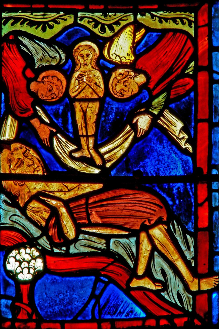 Fenster w21 Darstellung des Todes der Heiligen Maria die Ägypterin von French School