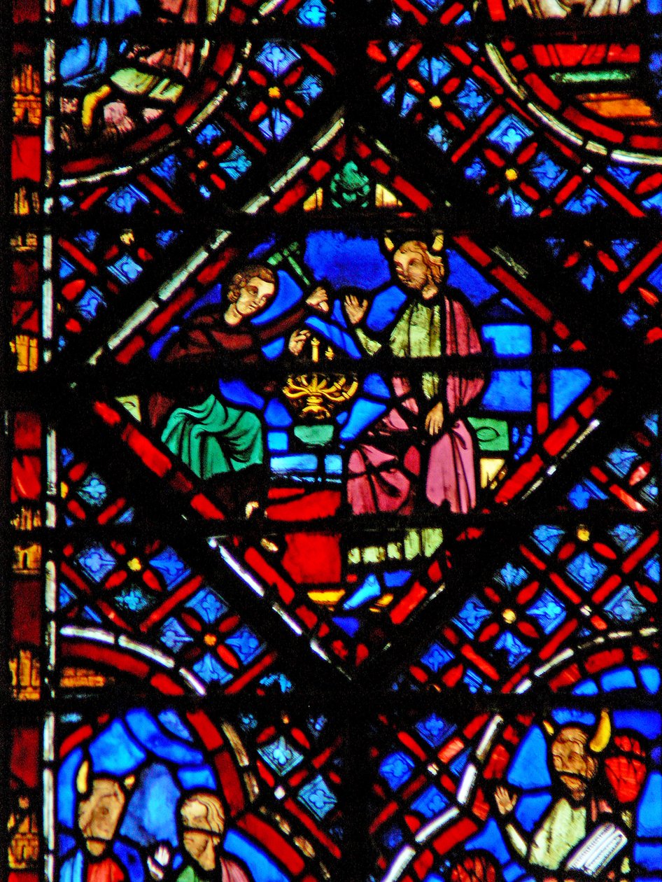 Moses beobachtet Bezalel beim Bau der Menora von French School