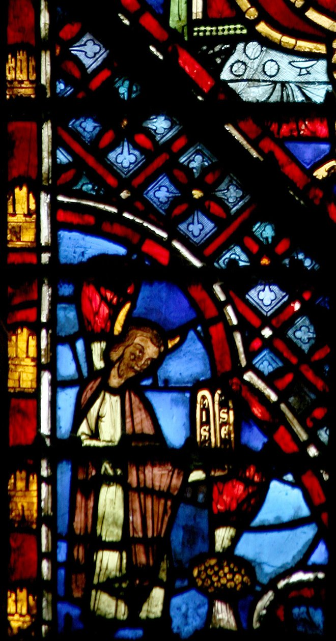 Moses mit den Gesetzestafeln von French School