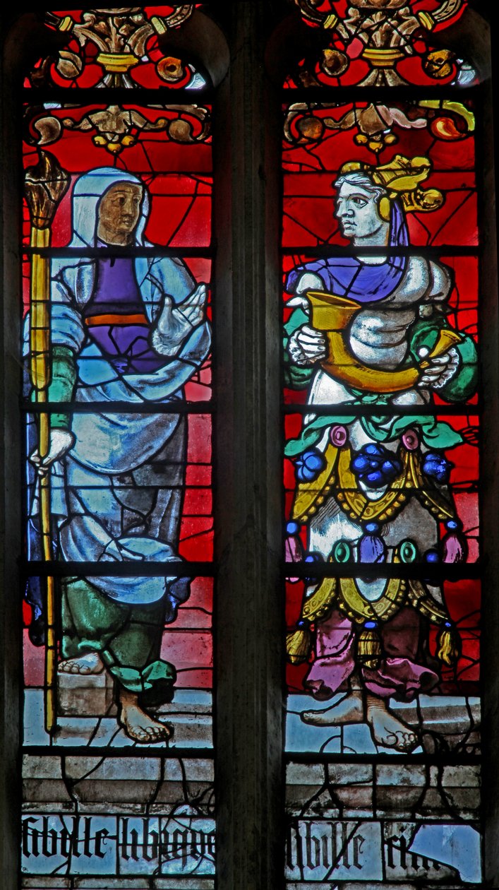 Fenster w323, Kimmerische und Libysche Sibylle von French School