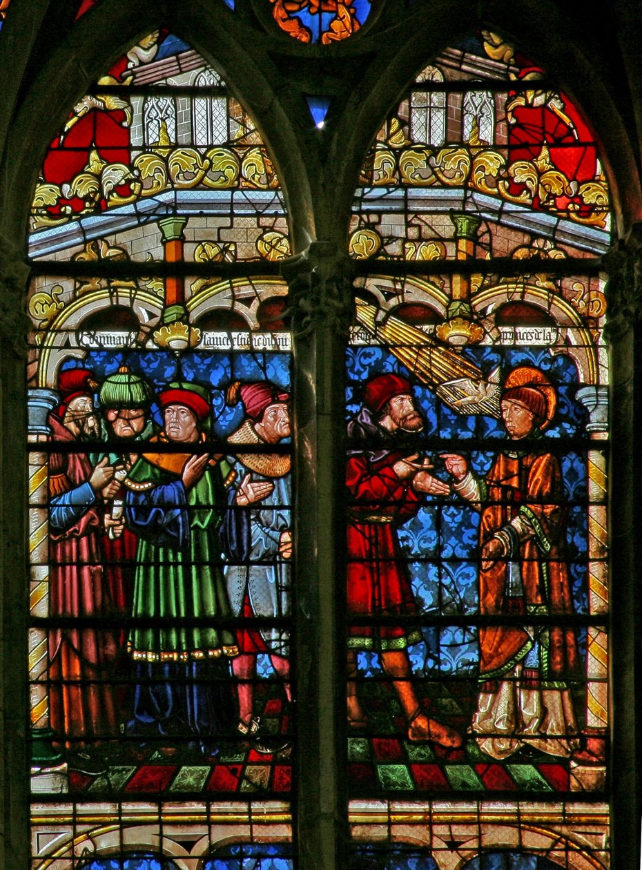 Fenster w32, St. Stephanus streitet mit den Gesetzeslehrern von French School