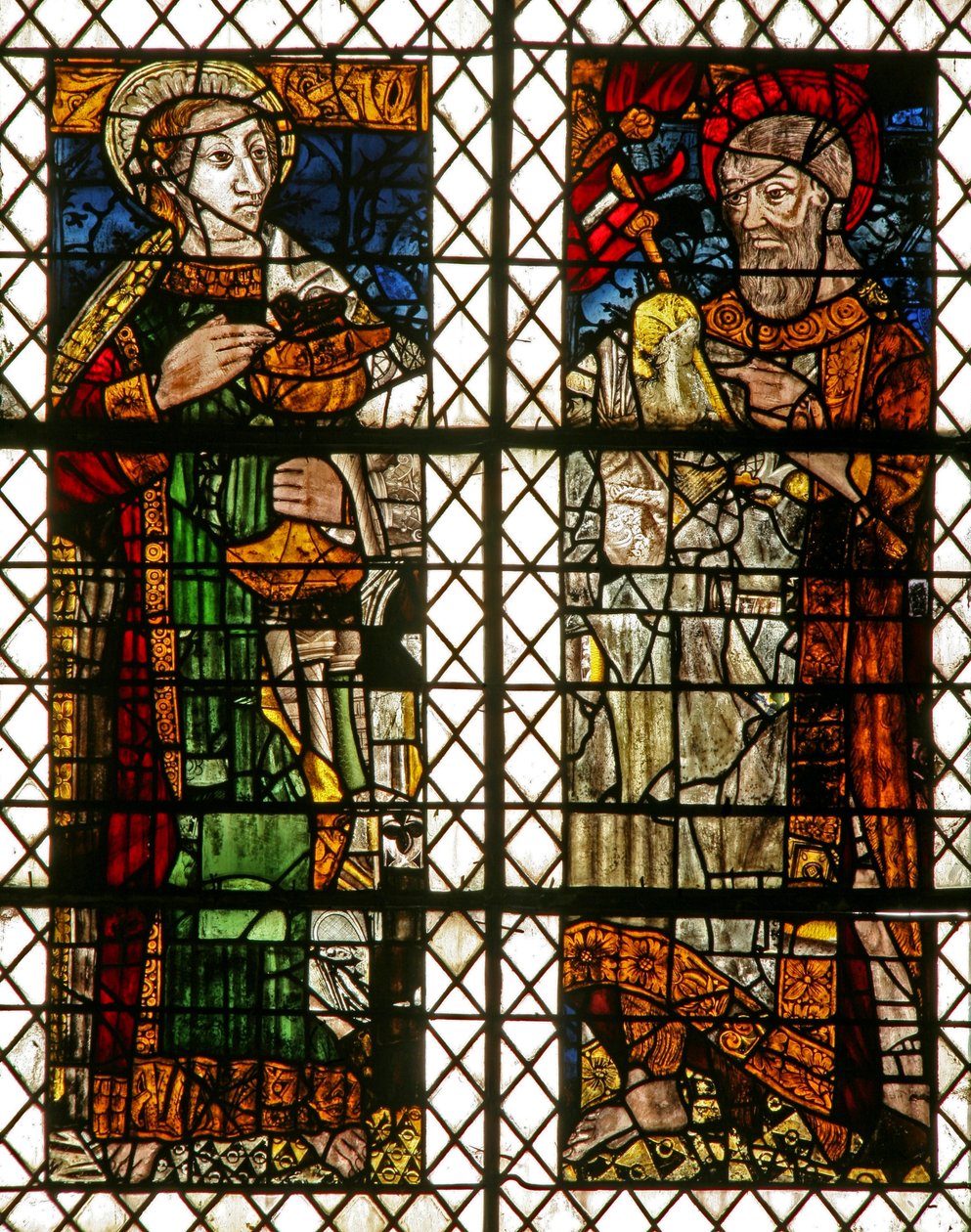 Fenster Nr. 8, Darstellung von St. Johannes und Johannes dem Täufer von French School