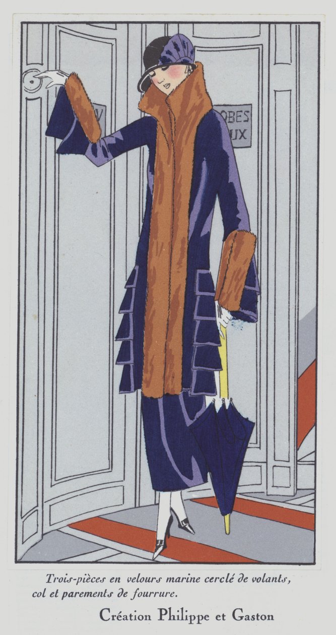 Damenmode der 1920er Jahre von Designer Philippe und Gaston von French School