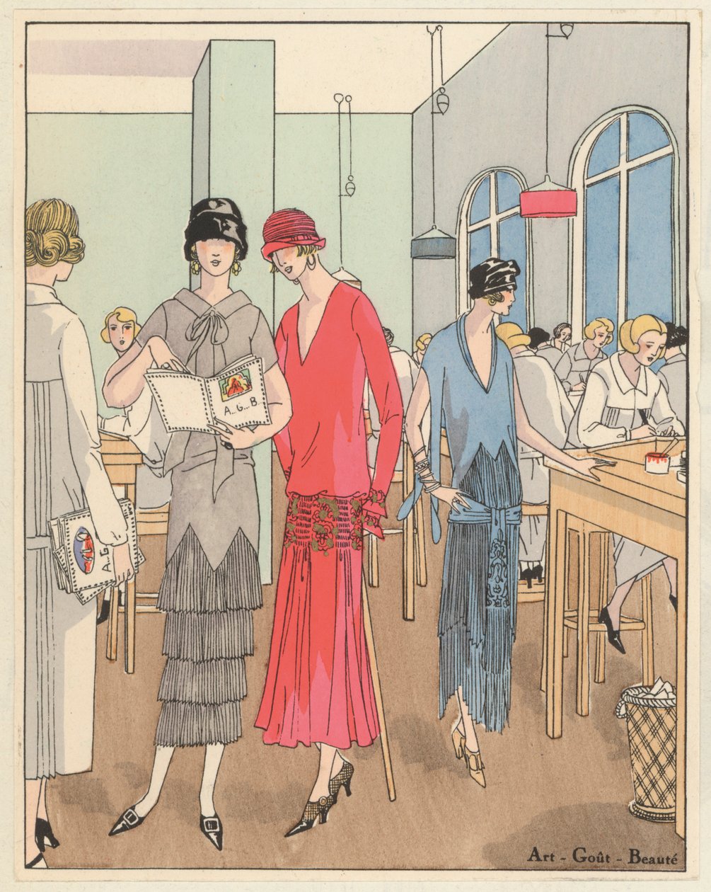 Damenmode der 1920er Jahre von Designern Jean Patou und Georges Doeuillet von French School