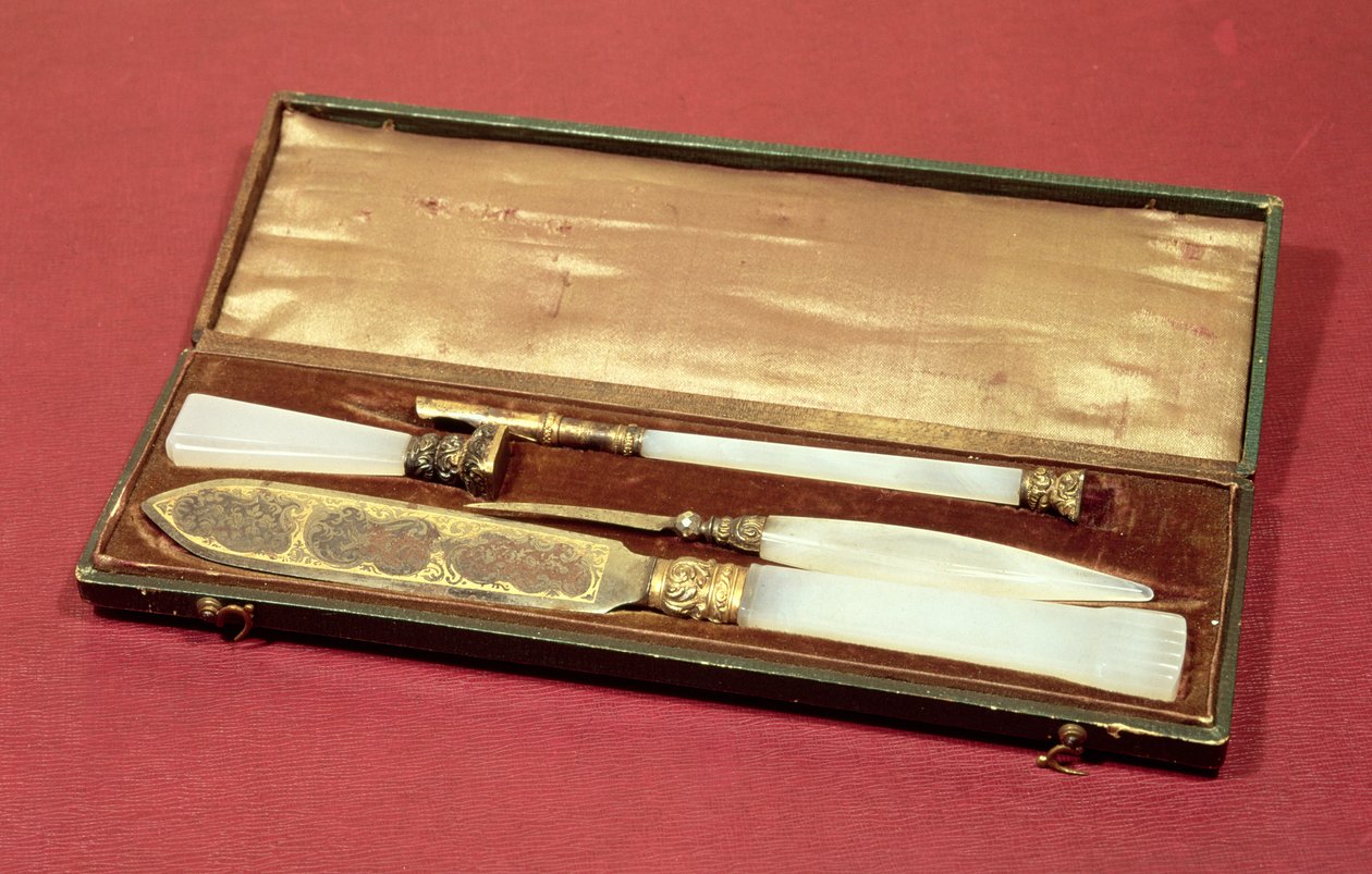 Schreibset, das seiner Frau Eveline Hanska von Honoré de Balzac (1799-1850) geschenkt wurde von French School