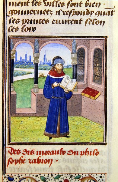 Zabion, aus Histoire des Philosophes, spätes 15. Jahrhundert von French School