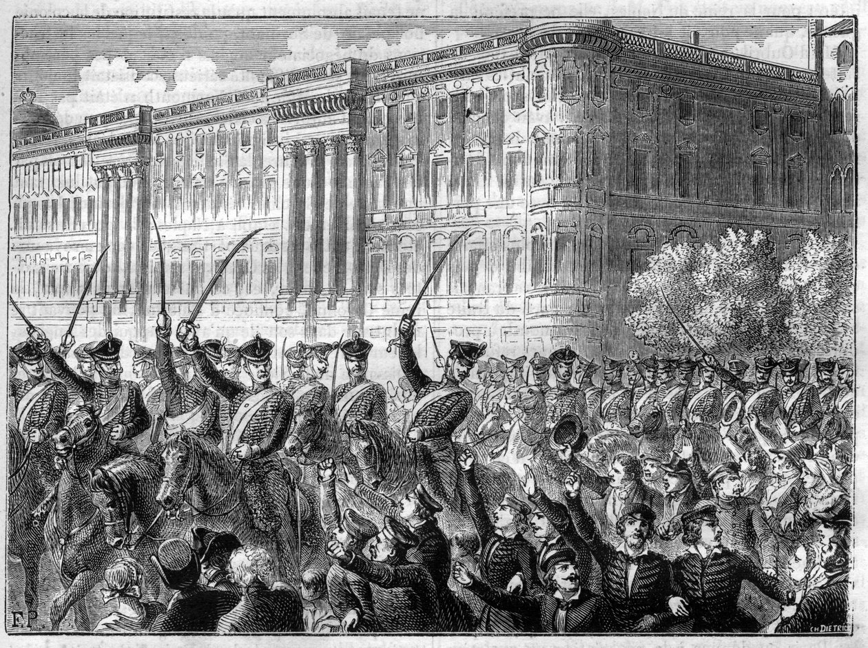 Ereignisse des Vierten Koalitionskrieges 1806 - 1807 Kriegseuphorie in Berlin - Vierte Koalition - Große Aufregung in Berlin - Kriegserklärung gegen Frankreich - in „Histoire de l