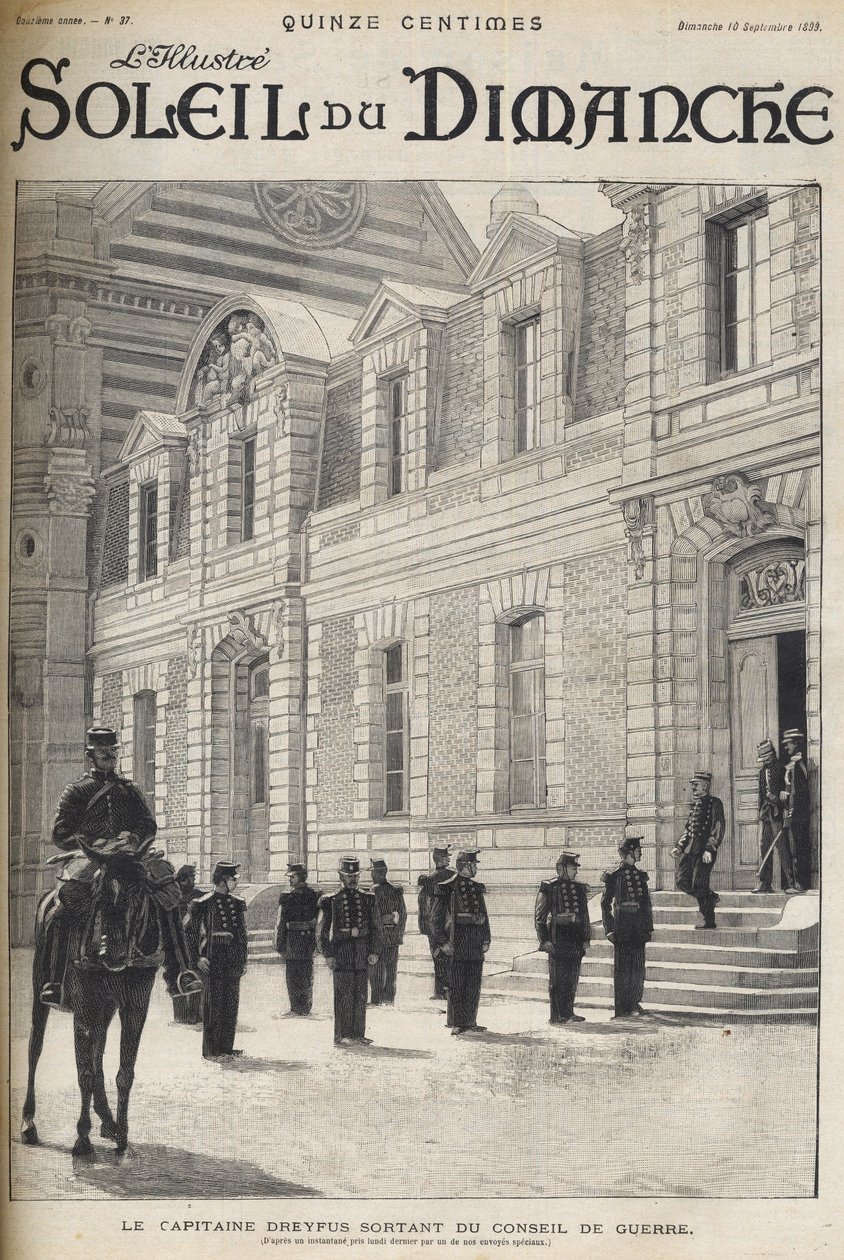 Die Dreyfus-Affäre - Hauptmann Alfred Dreyfus verlässt den Kriegsrat - Dreyfus-Fall - Prozess von Rennes - Alfred Dreyfus verlässt den Kriegsrat (1899) - 