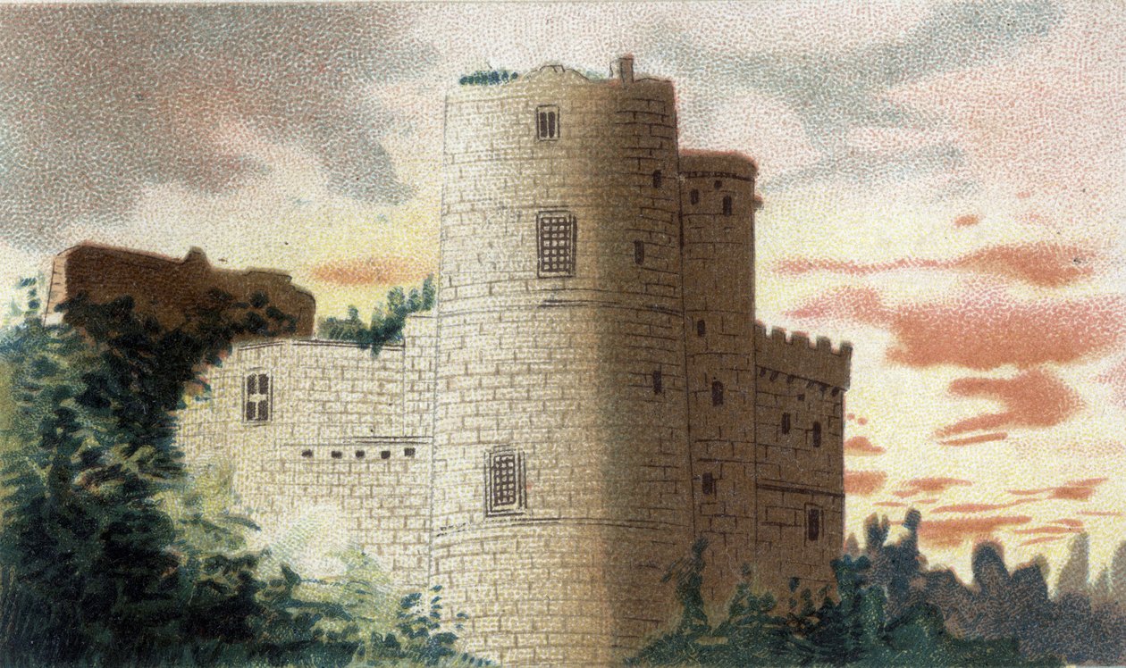 Ansicht des Schlosses Clisson (Niedere Loire) von French School