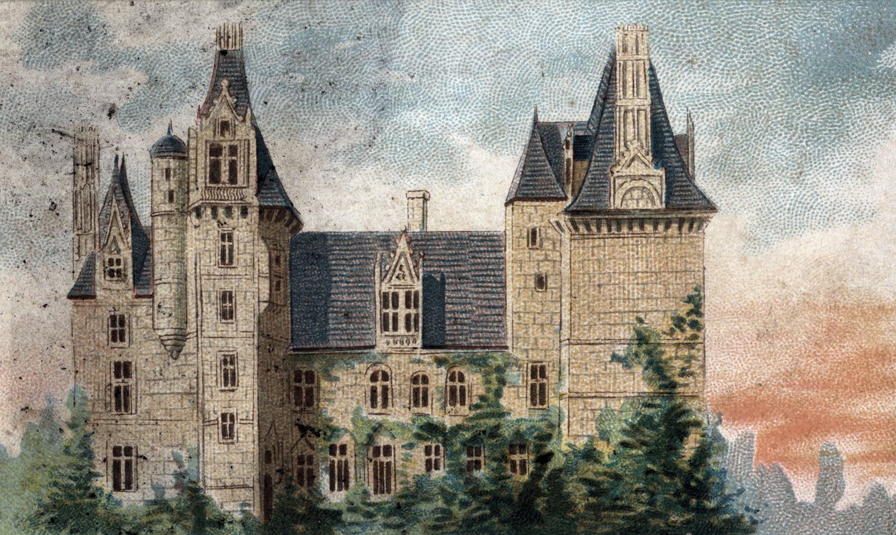 Ansicht des Schlosses von Montigny-le-Ganelon (Montigny le Ganelon) (Eure et Loir) von French School