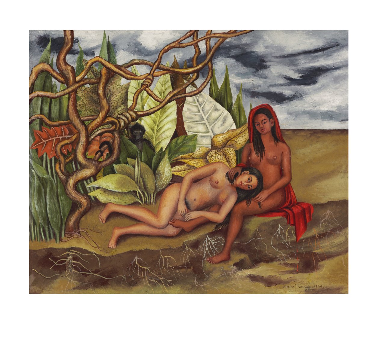Das Land selbst oder Zwei Nackte im Dschungel von Frida Kahlo