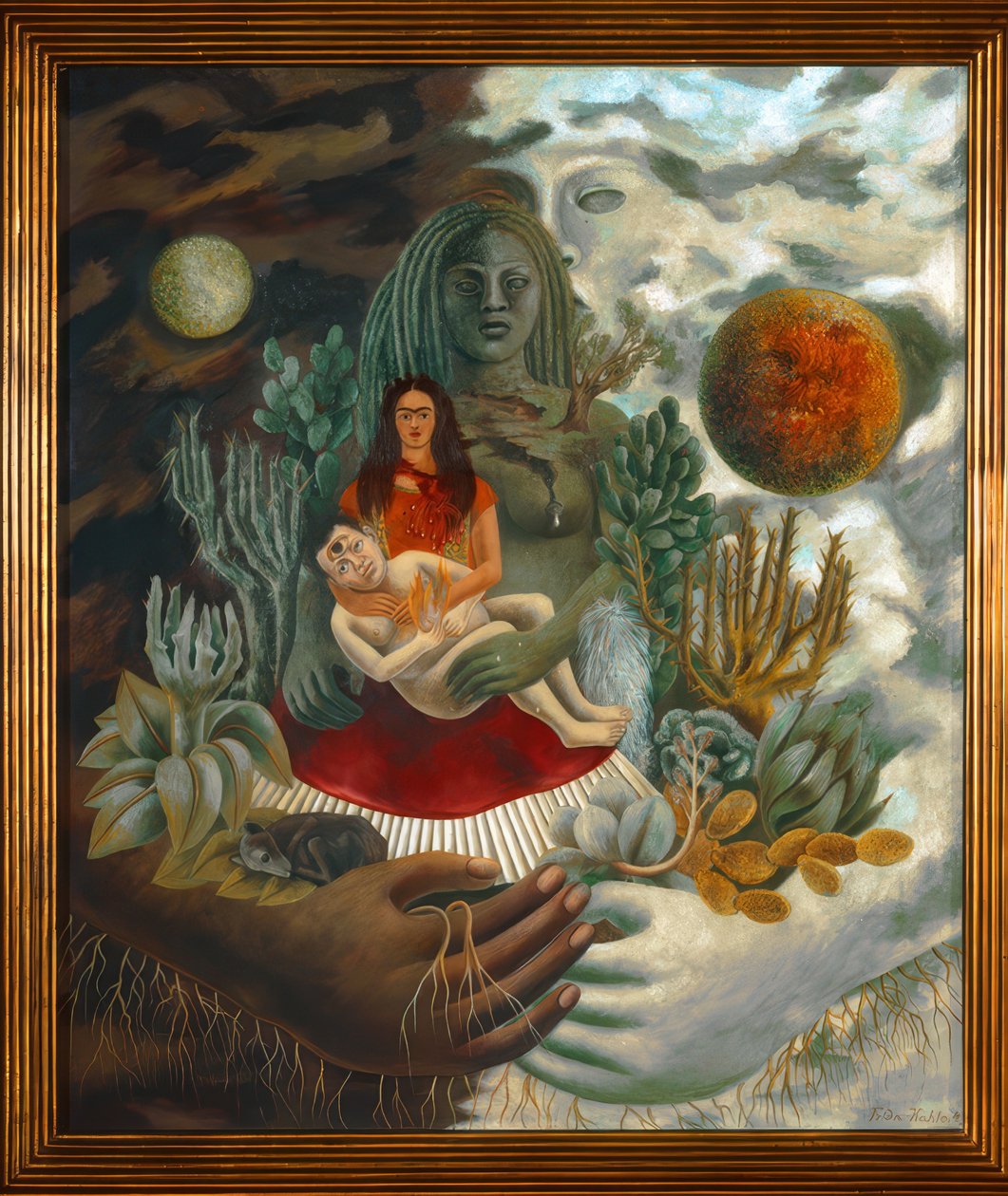 Die Umarmung der Liebe des Universums, der Erde (Mexiko), Ich, Diego und Señor Xólotl, 1949 von Frida Kahlo