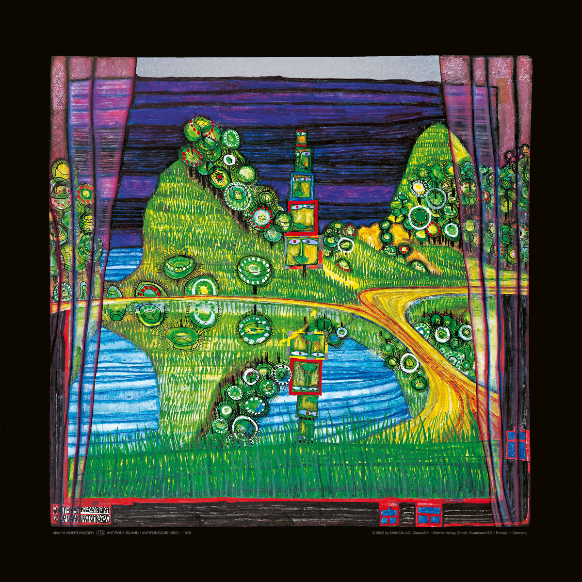 Antipodische Insel von Friedensreich Hundertwasser