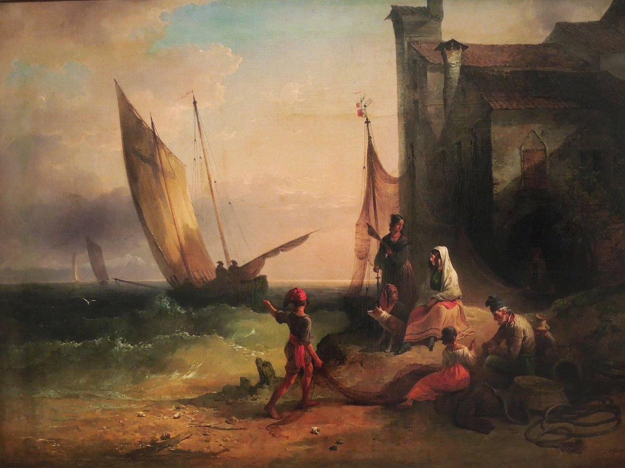 Fischerfamilie aus Chioggia von Friedrich Gauermann