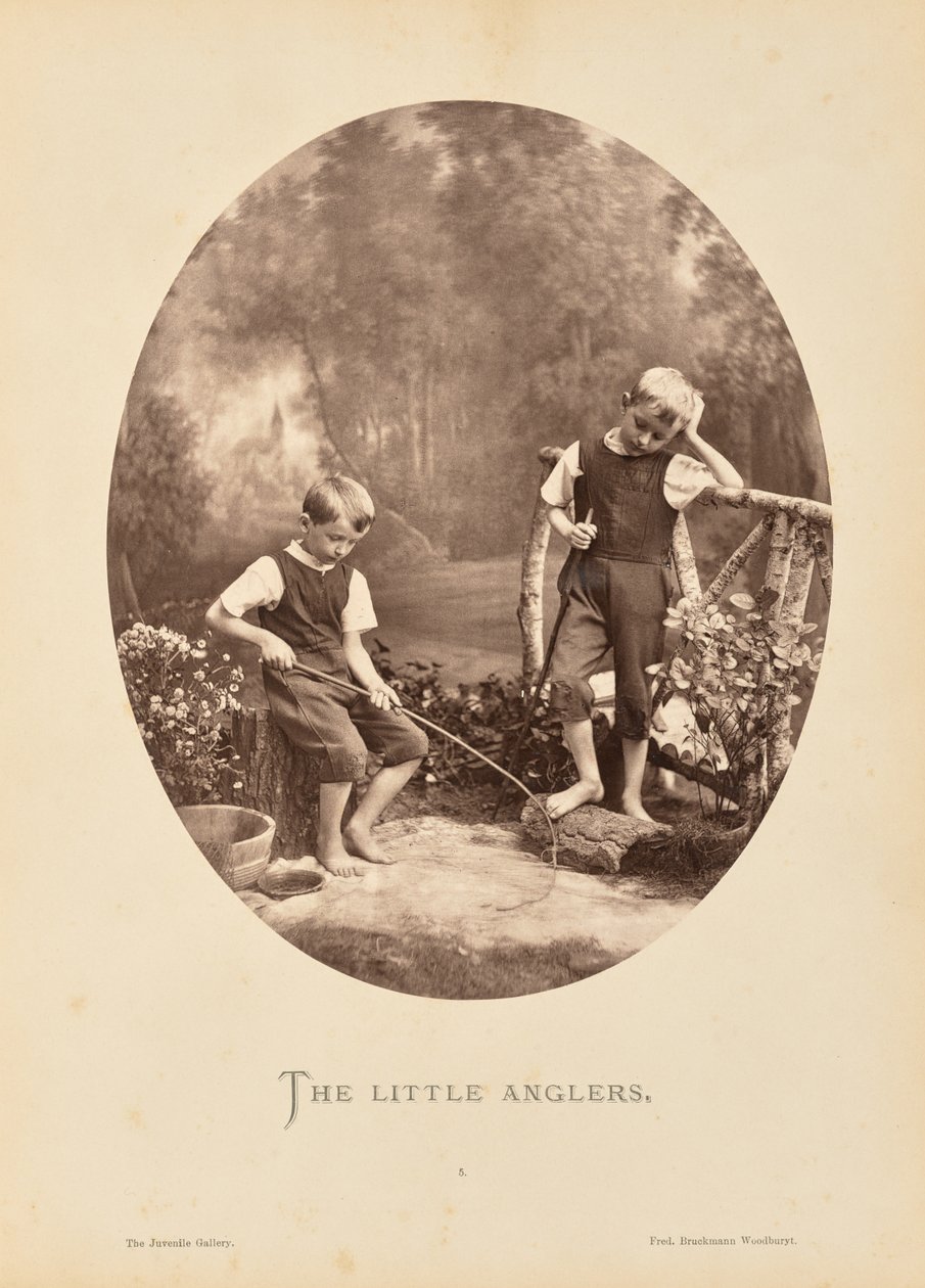 Die kleinen Angler von Friedrich Bruckmann
