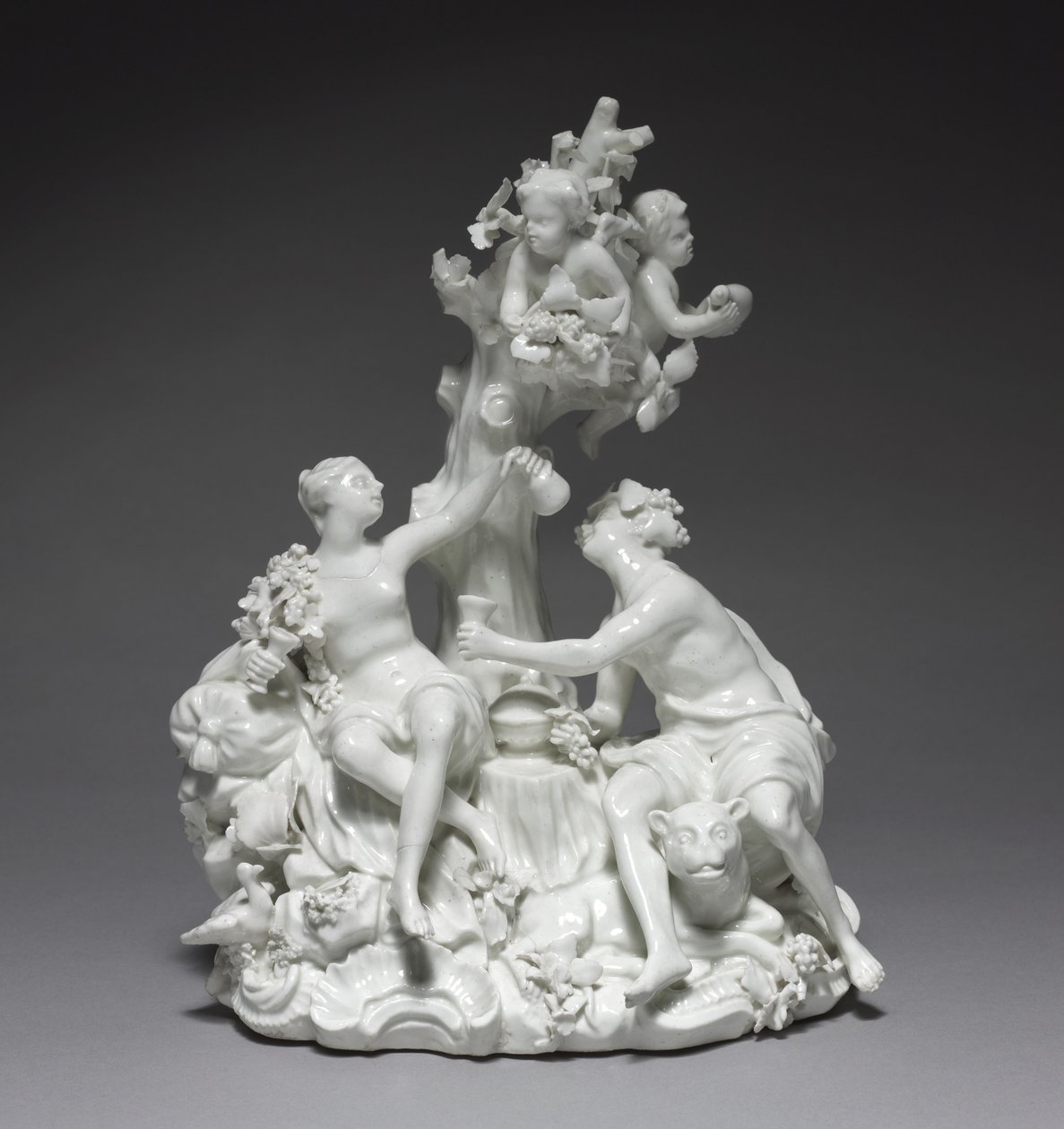 Bacchus und Venus, Hersteller Tournay Fabrik, Belgien, ca. 1755 von Friedrich Elias I Meyer