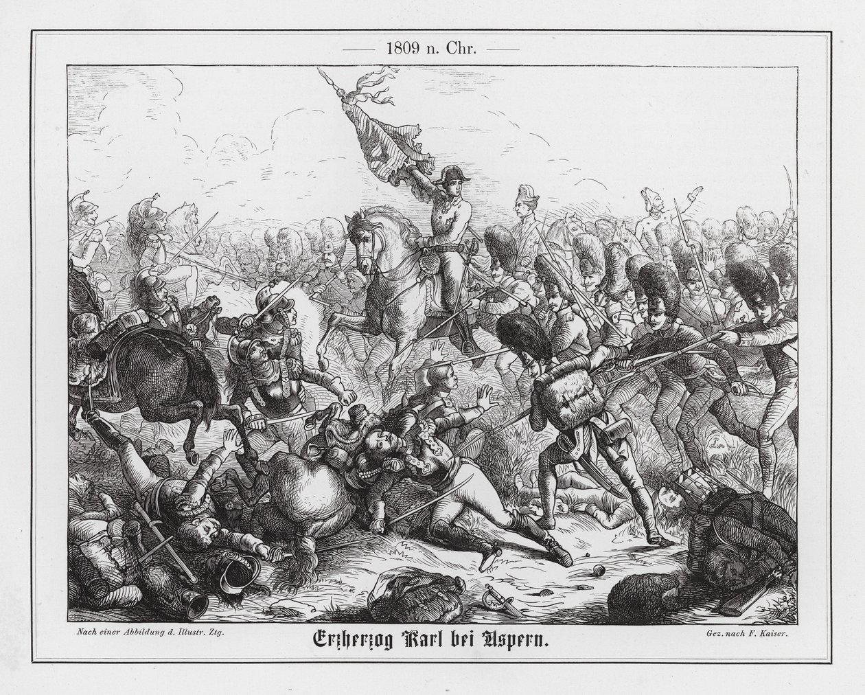 Erzherzog Karl von Österreich in der Schlacht von Aspern-Essling von Friedrich Kaiser