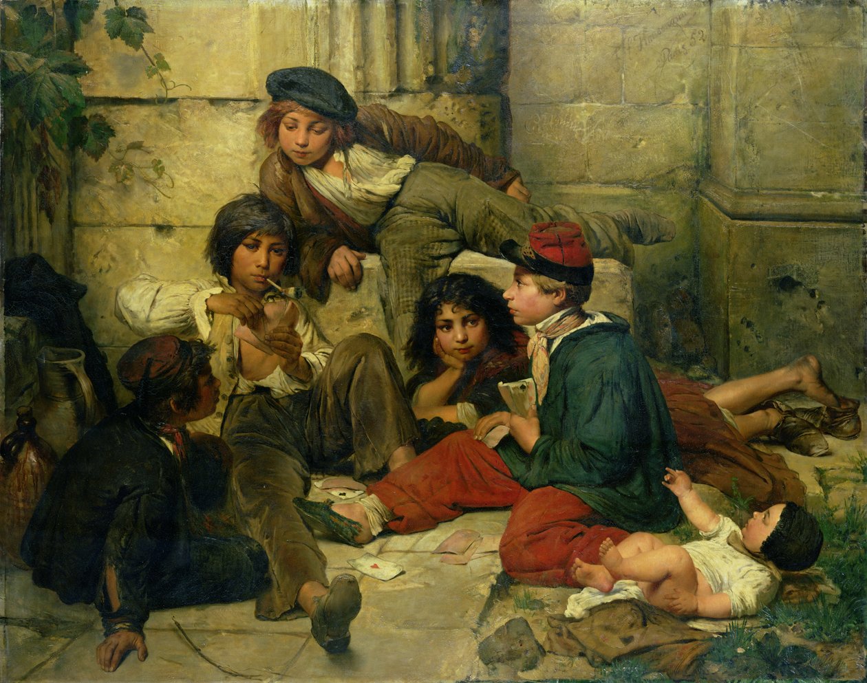 Kinder der Straßen von Paris, 1852 von Friedrich Karl Hausmann