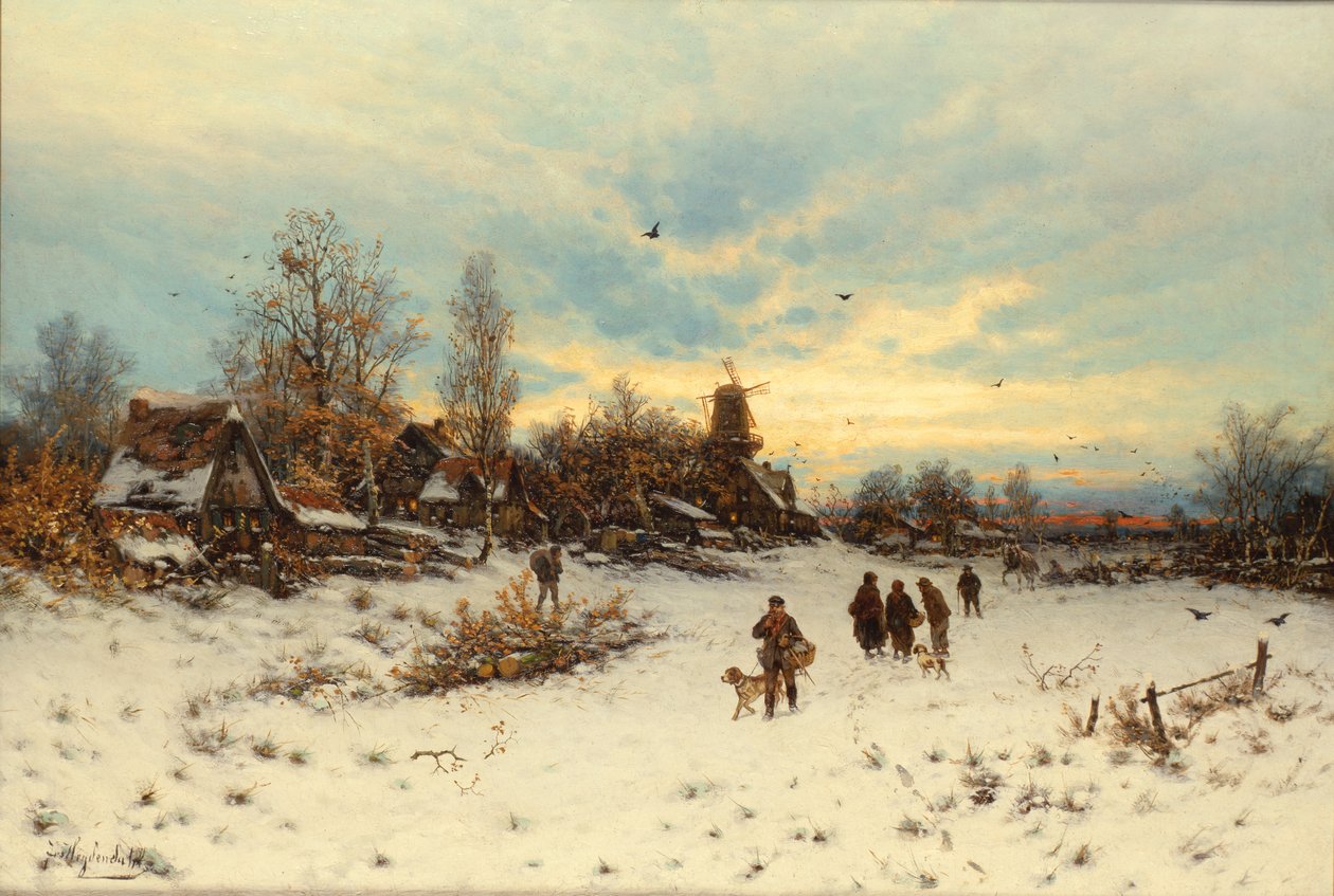 Ein Wintersonnenuntergang von Friedrich Nicolai Joseph Heydendahl