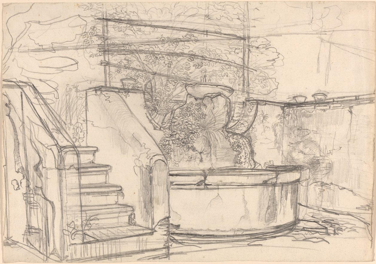 Ecke eines Gartenhofs von Friedrich Salathé