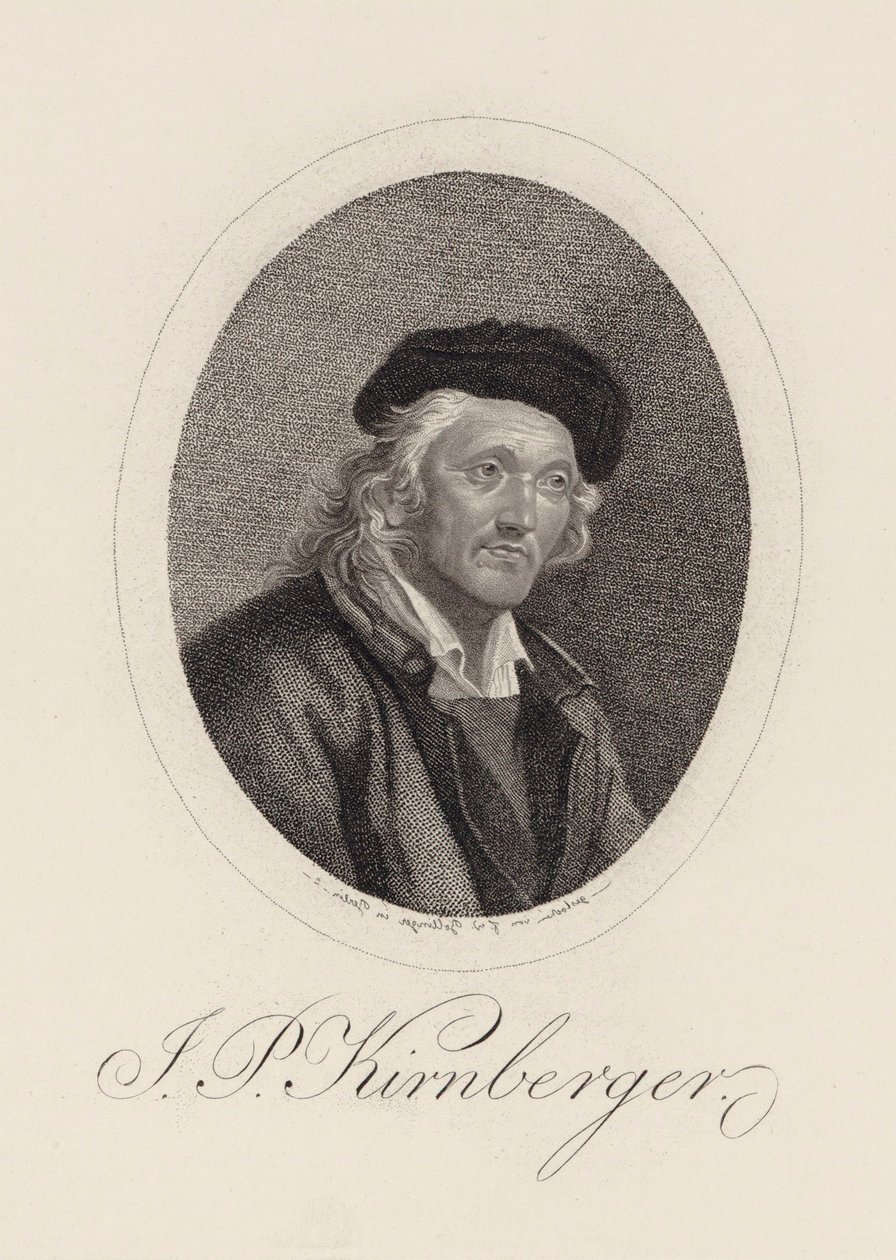Porträt des Komponisten Johann Philipp Kirnberger 1721-1783 von Friedrich Wilhelm Bollinger