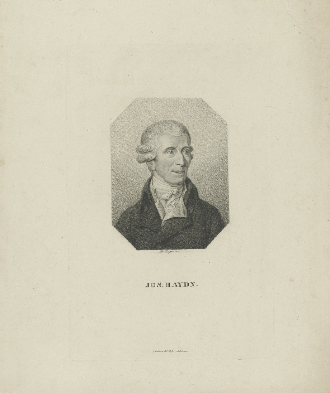 Porträt des Komponisten Joseph Haydn von Friedrich Wilhelm Bollinger