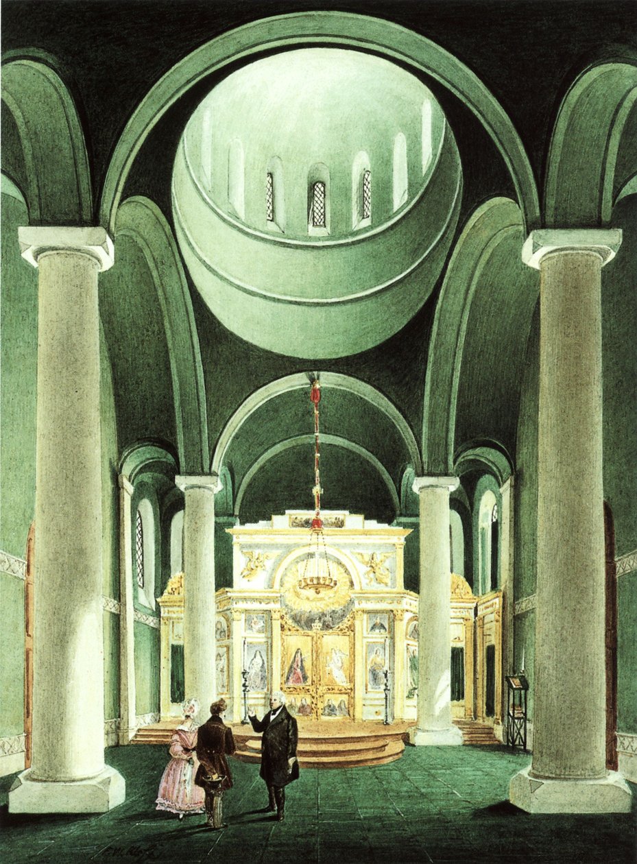 Das Innere der russischen Kapelle bei Potsdam von Friedrich Wilhelm Klose