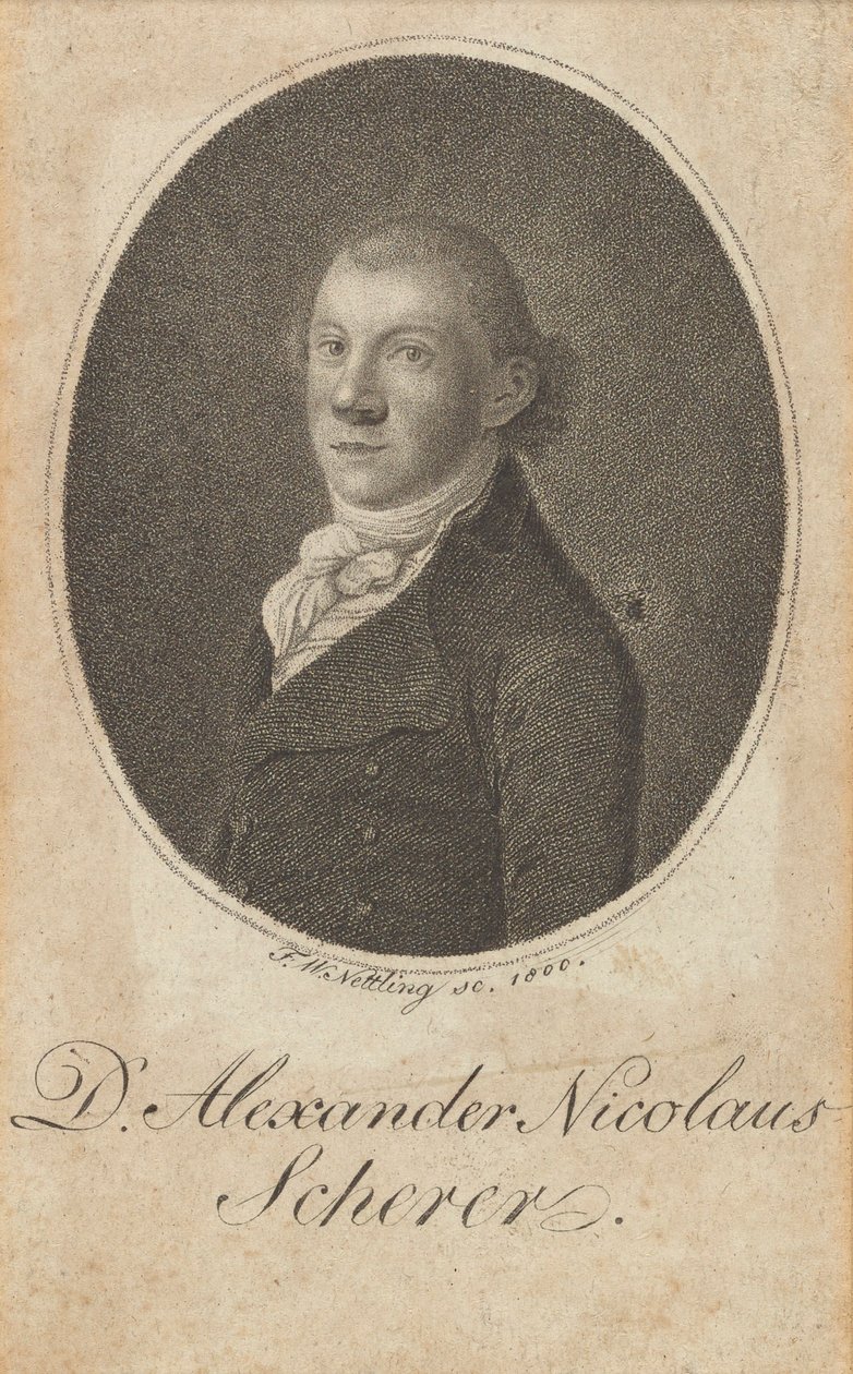 Porträt von Alexander Nicolaus Scherer 1771-1824, 1800 von Friedrich Wilhelm Nettling