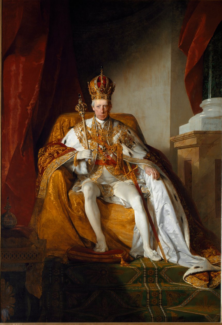 Porträt von Kaiser Franz II. von Österreich in den kaiserlichen Roben von Friedrich von Amerling