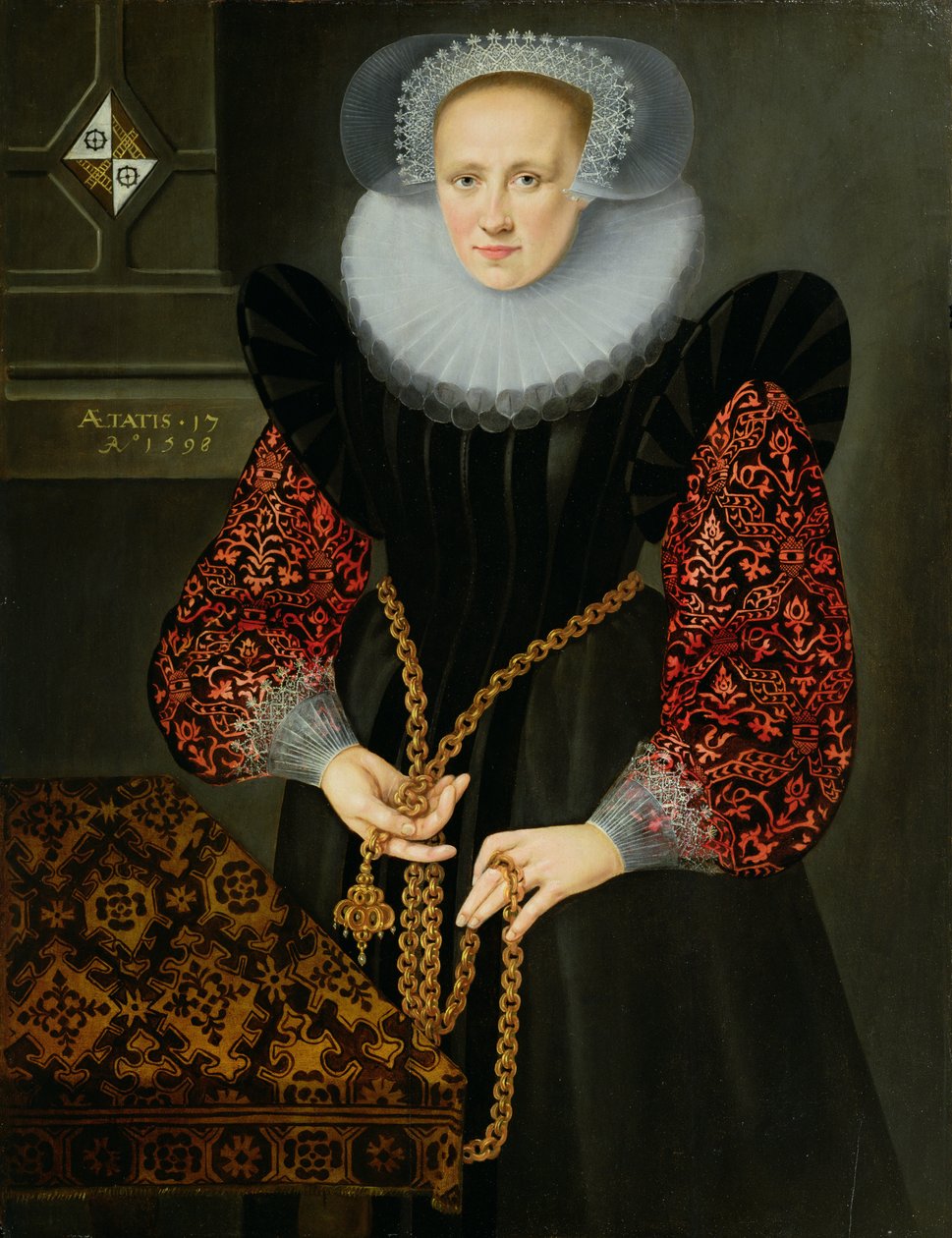 Porträt von Aefge Gijbland, siebzehn Jahre alt, 1598 von Friesian School