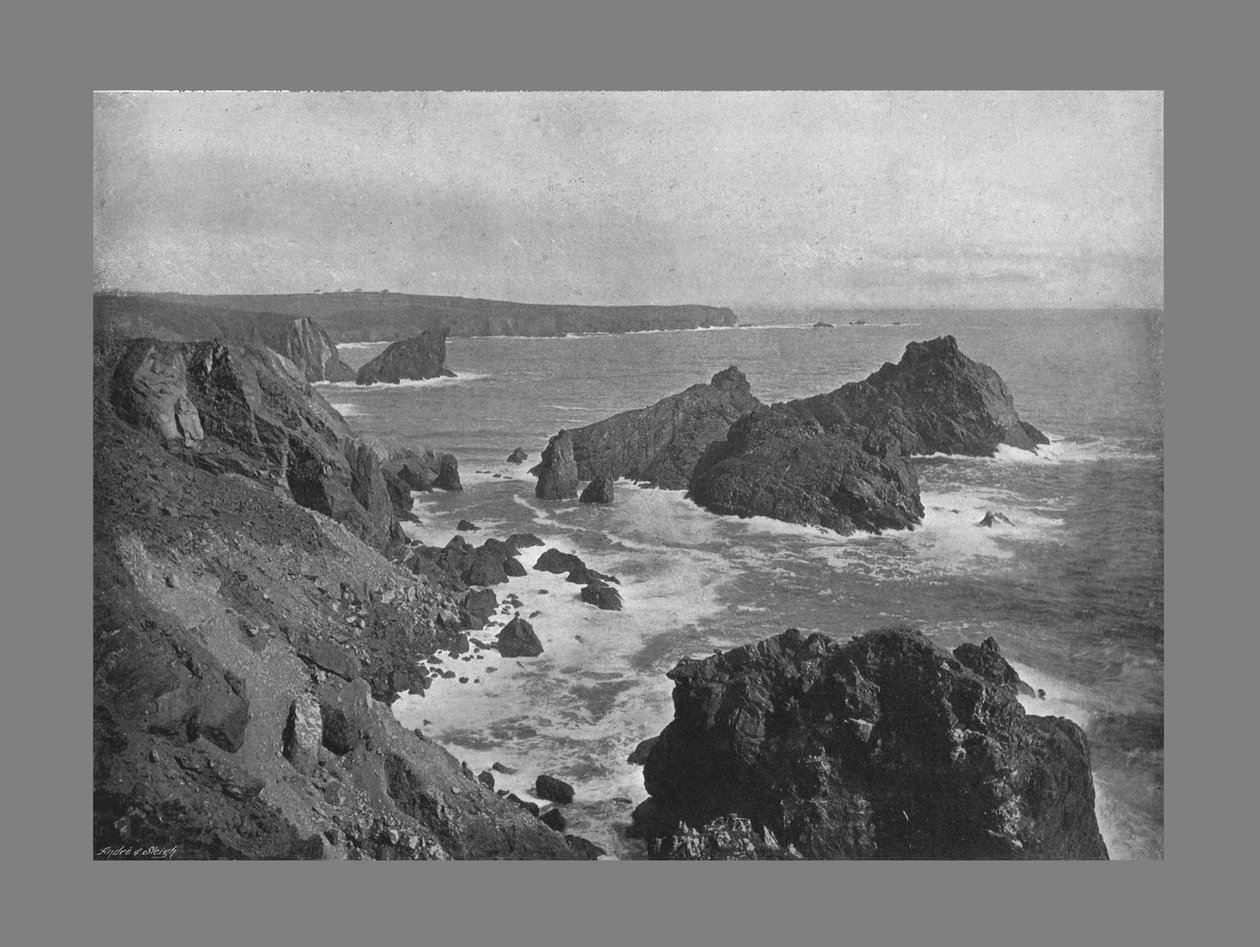Alter Lizard Head und Kynance Cove von Frith and Co