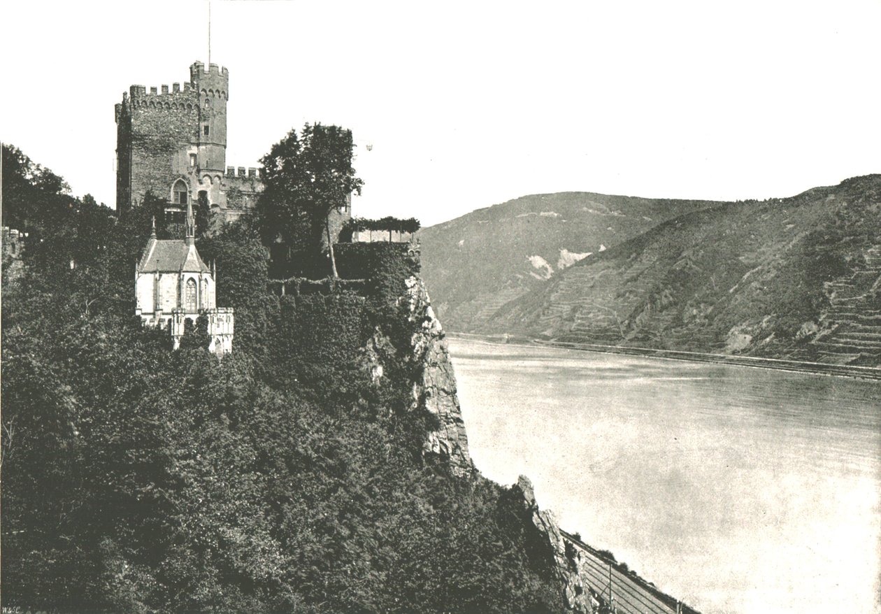Burg Rheinstein am Rhein, Deutschland, 1895 von Frith and Co