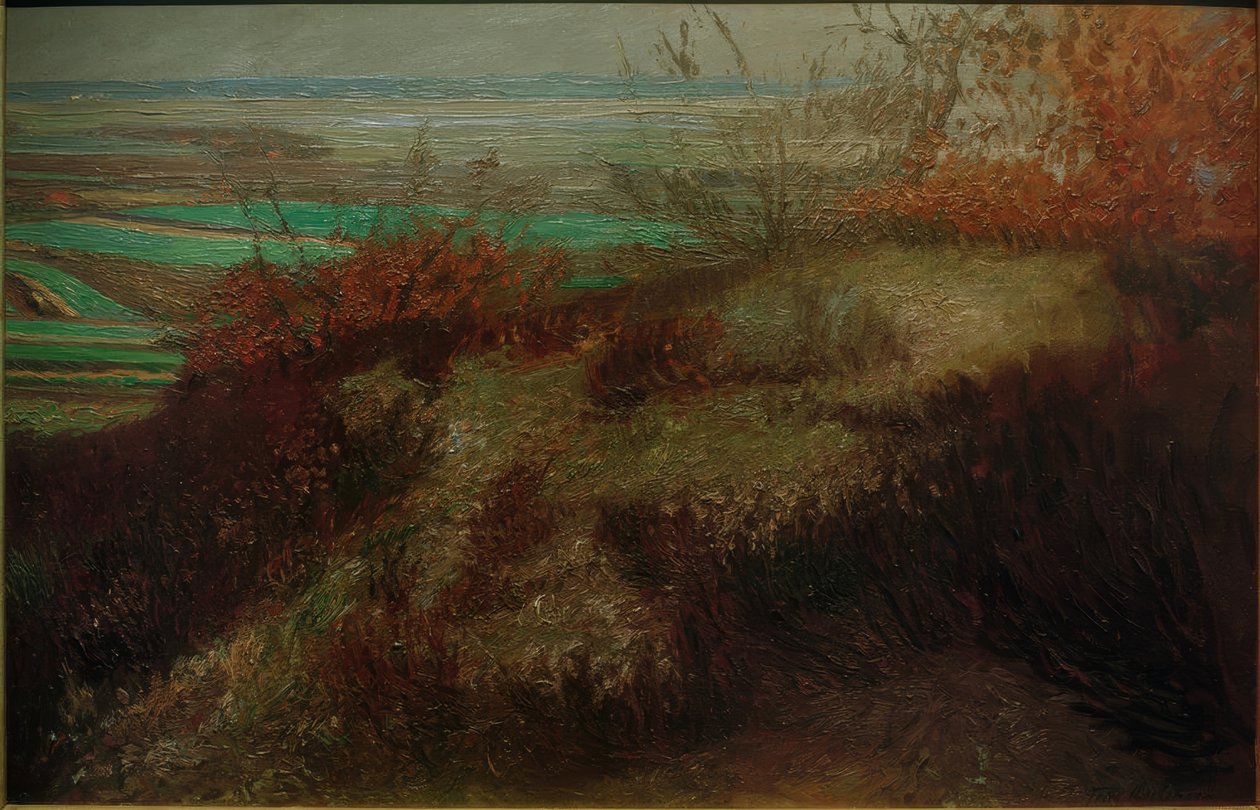 Landschaft / Weyer Berg von Fritz Mackensen