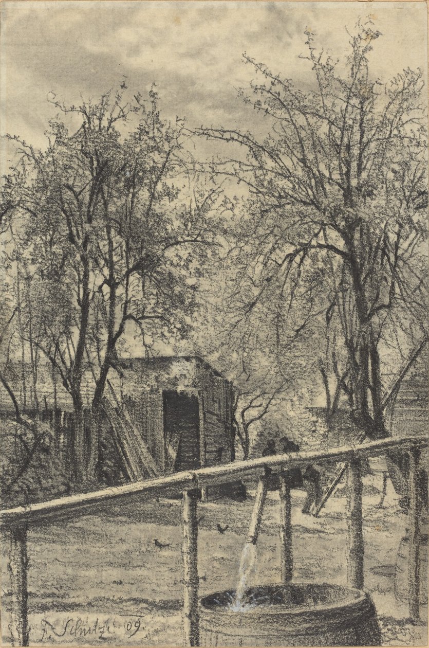 Eine Ecke eines Mietgartens von Fritz Schulze