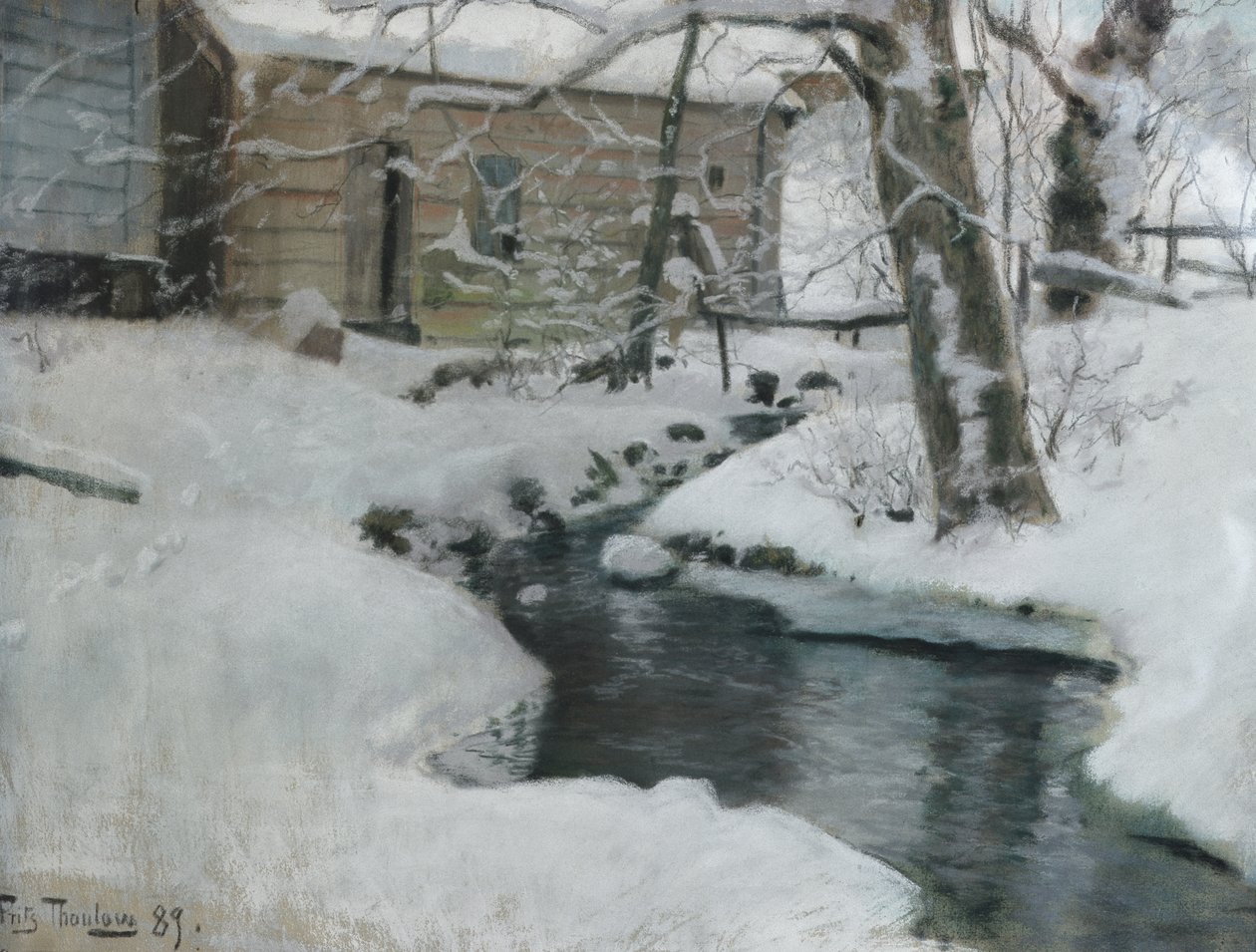 Winter auf der Insel Stord von Fritz Thaulow
