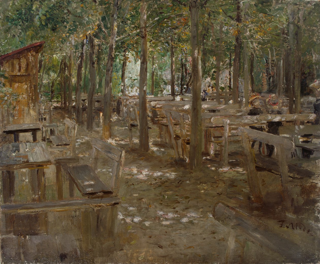 Alter Biergarten von Fritz von Uhde