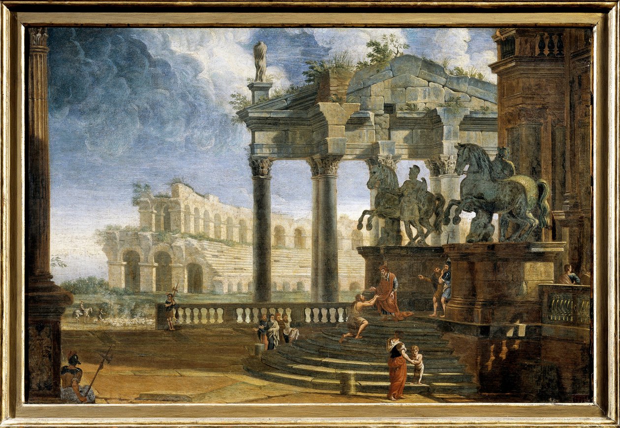 Campidoglio-Palast, Gemälde von G.P. (workshop of) Pannini or Panini