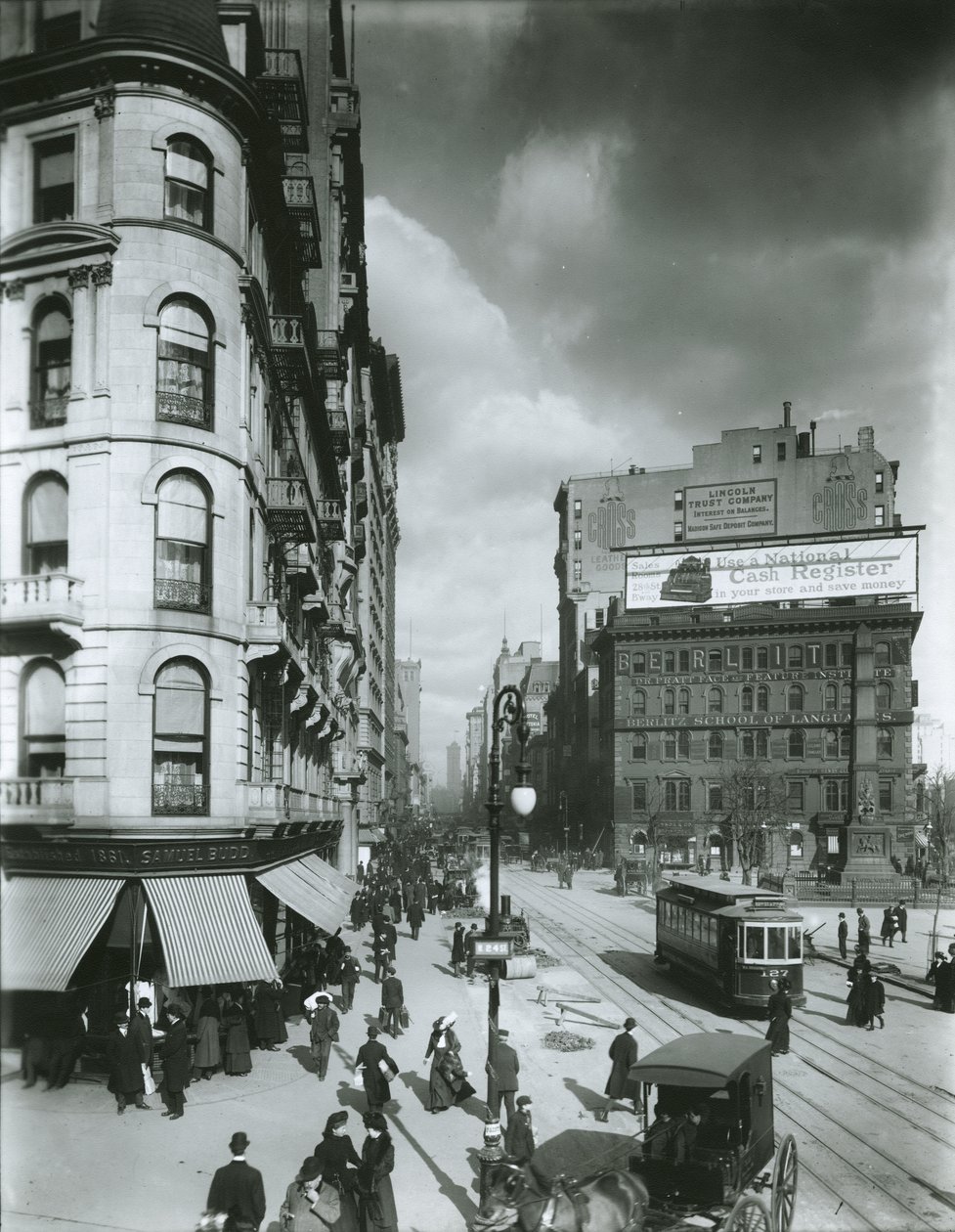 Broadway nordwärts von der 24. Straße, New York City von G.P. Hall und Sohn