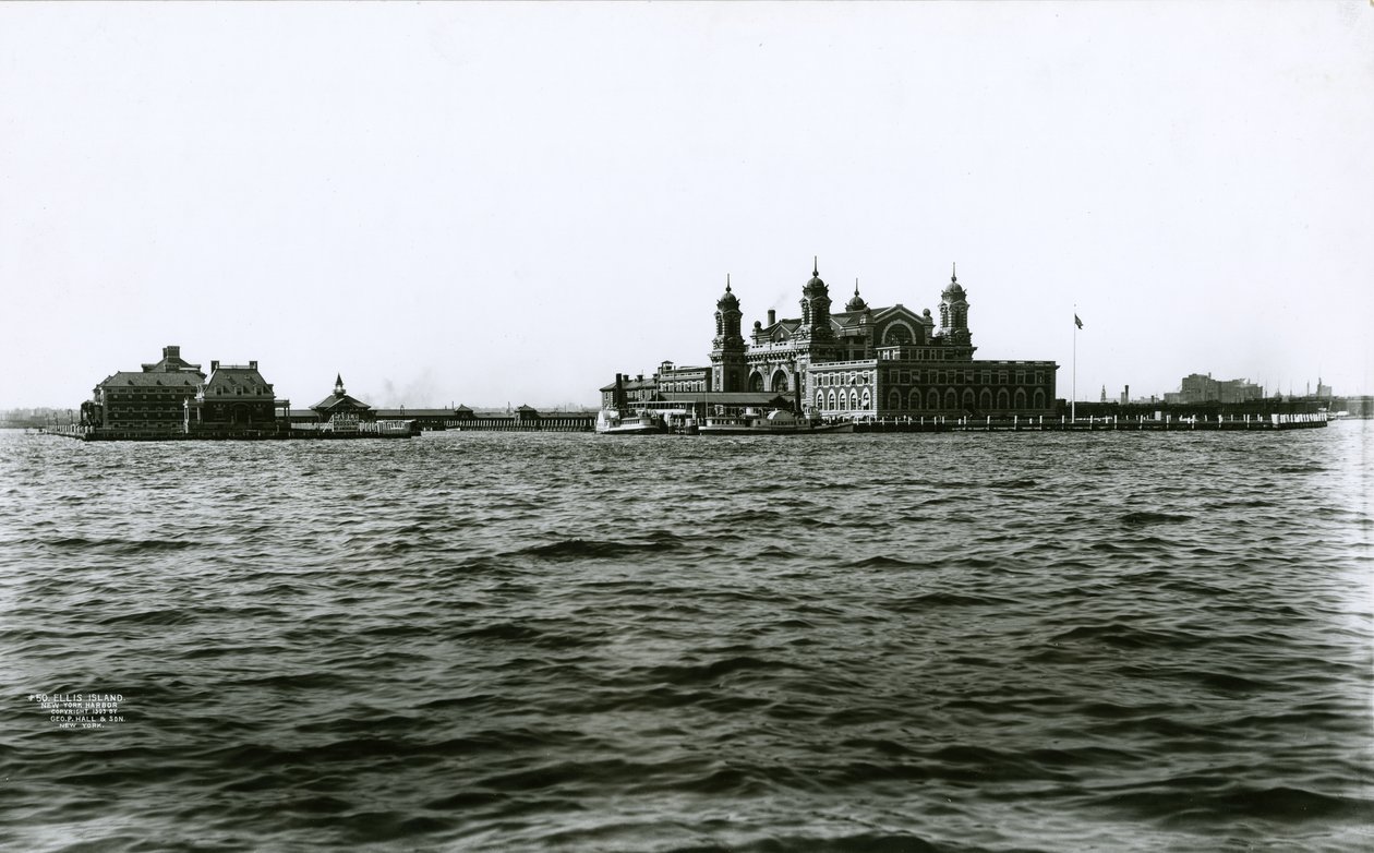 Ellis Island, New Yorker Hafen, 1903 von G.P. Hall und Sohn