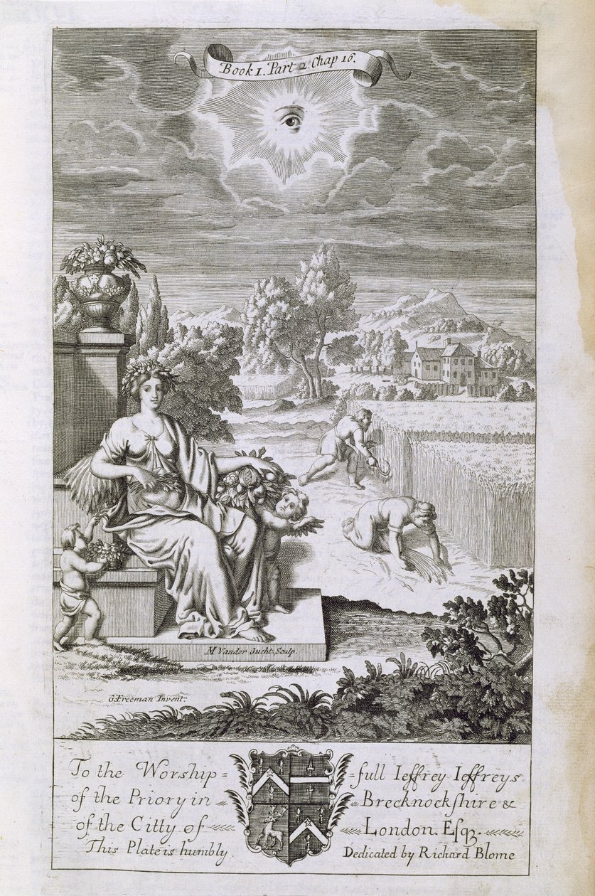 Das Auge Gottes beobachtet die Ernte, Illustration aus Buch 1 Teil 2 Kapitel 16 von 