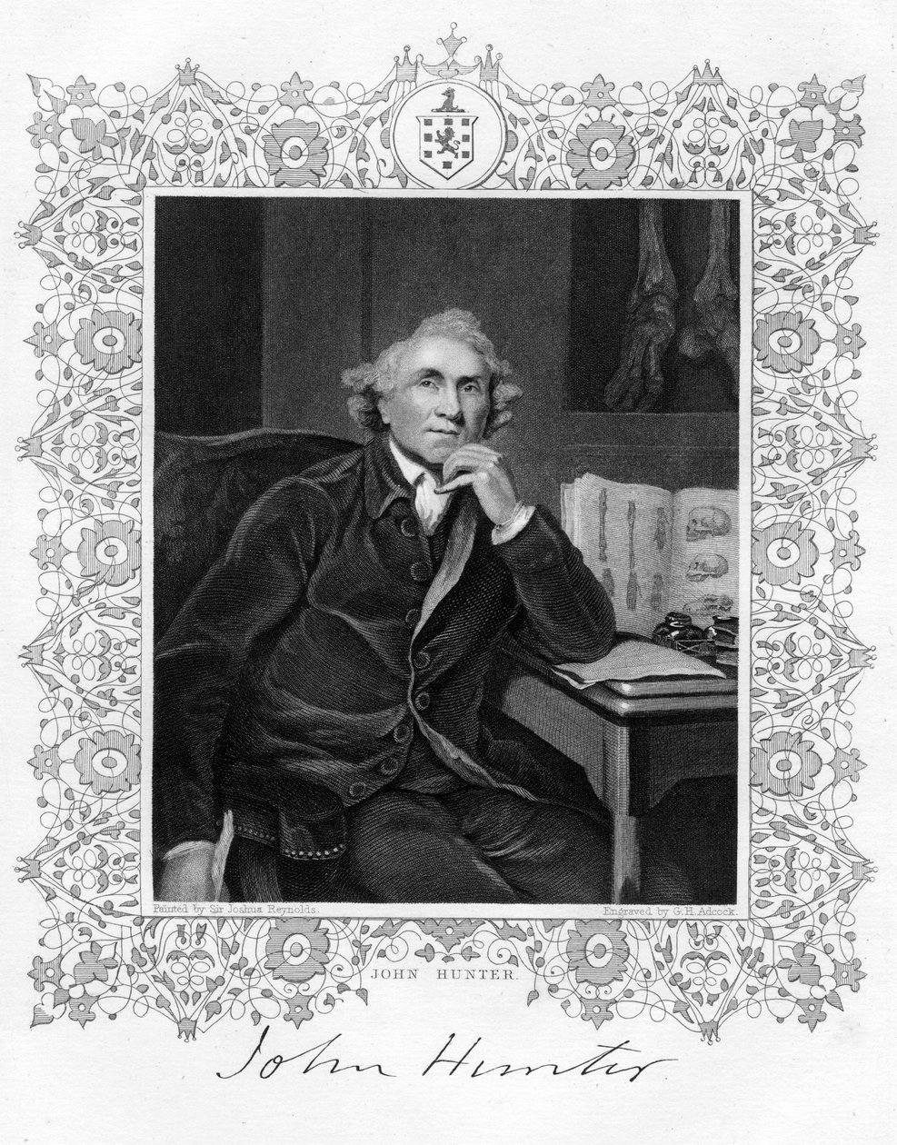 John Hunter 1728-1793, schottischer Chirurg, 19. Jahrhundert von G. H. Adcock