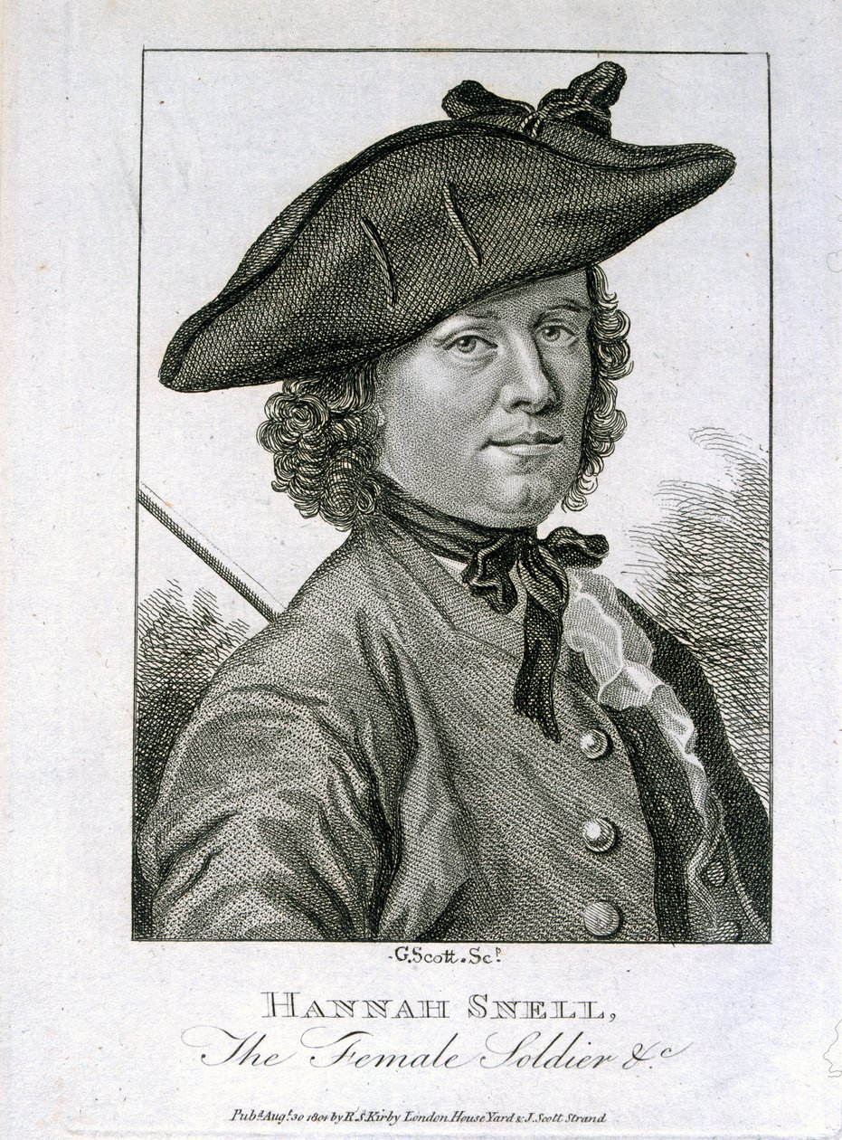 Hannah Snell, die Soldatin, veröffentlicht von R.S. Kirby, 1804 von G. Scott