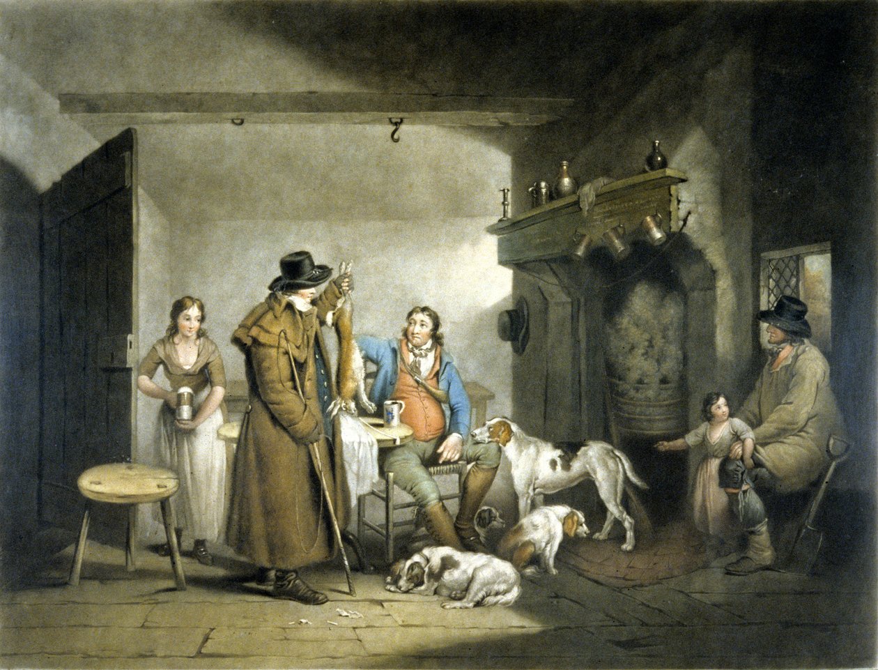 In einem Landgasthaus, graviert von William Ward von G. and Ward J. Morland