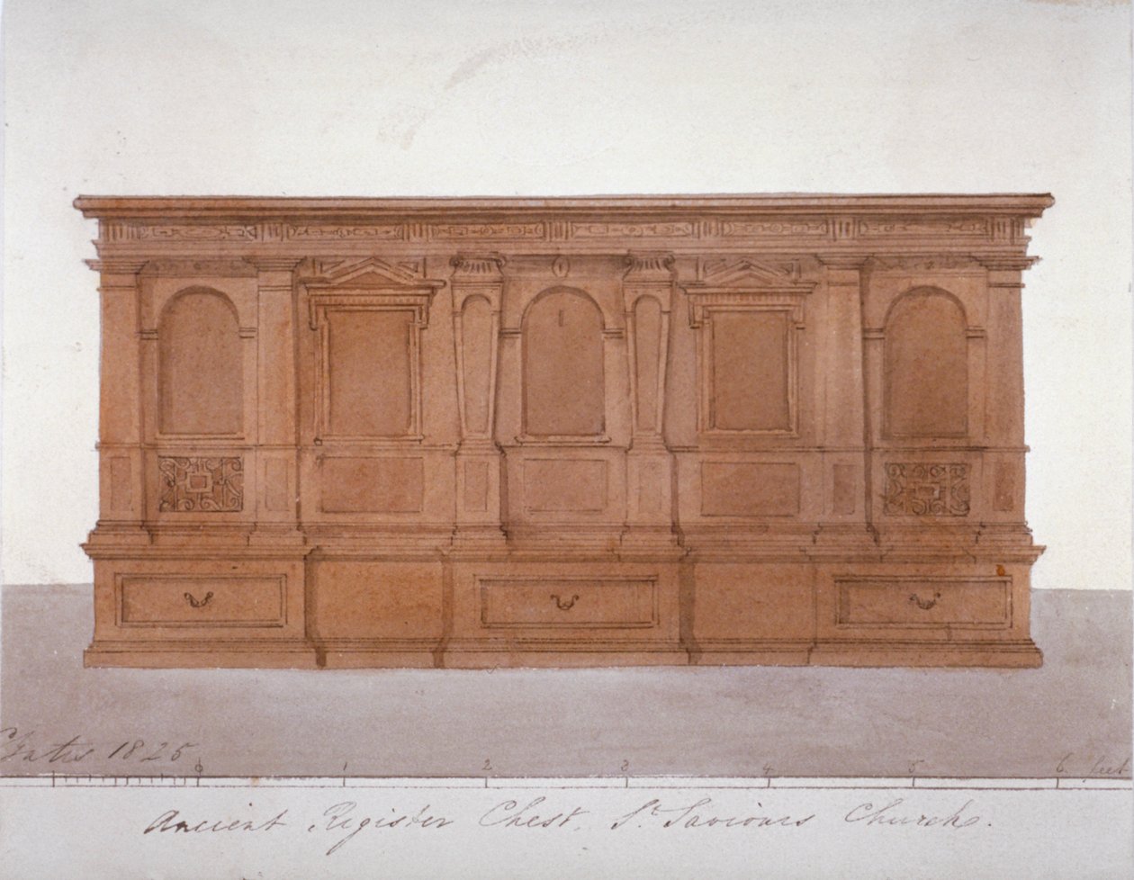 Alter Registerkasten aus der Southwark-Kathedrale, London von G Yates